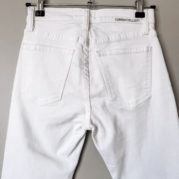 Current/Elliot White Skinny Jean Size 23 - Picture 6 of 8